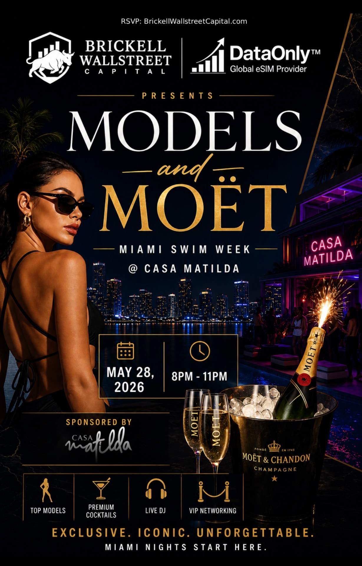 Models and Moët — Miami Swim Week